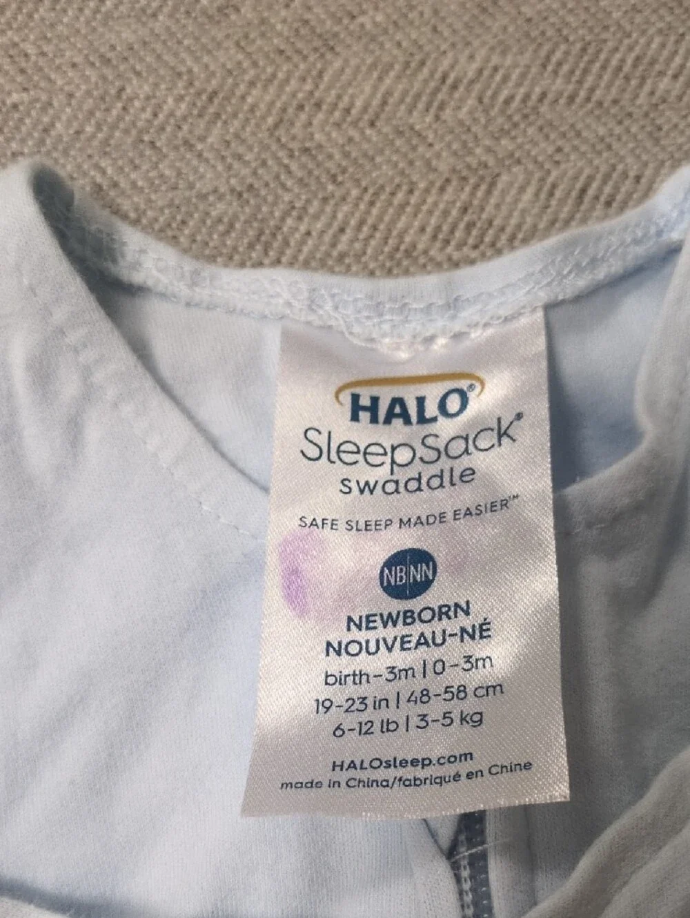 Halo Light Blue Baby Sleep Sack Swaddle